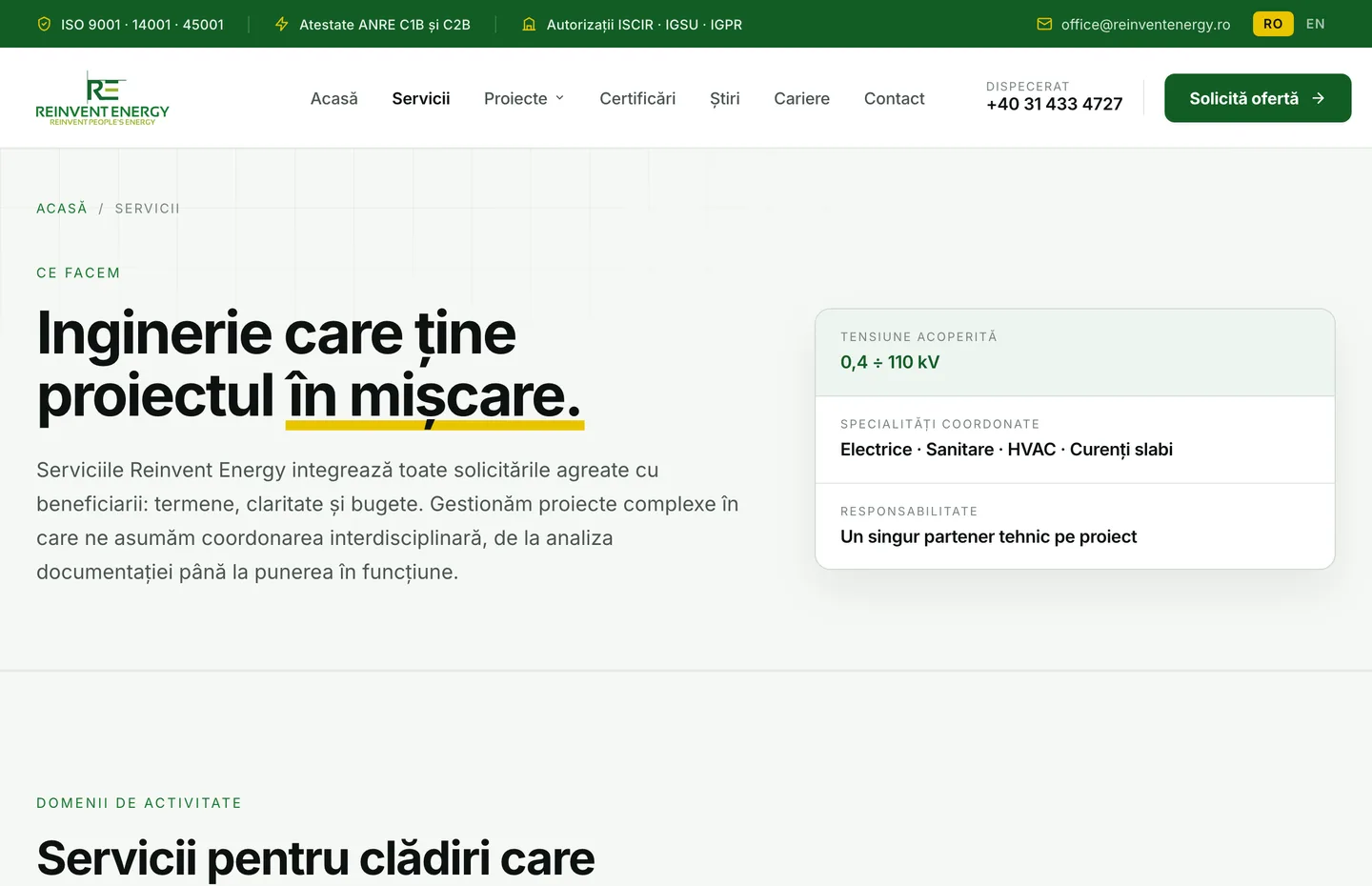 Inginerie care ține proiectul în mișcare